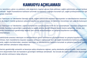 Kamuoyu Açıklaması