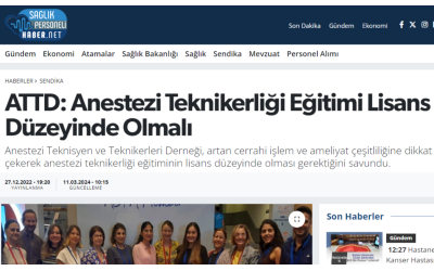 Anestezi Teknikerliği Eğitimi Lisans Düzeyinde Olmalı