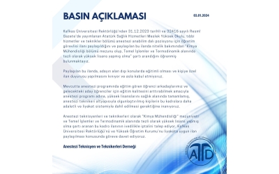 ATTD\\\\\\\\\\\\\\\\\\\\\\\\\\\\\\\'S PRESS RELEASE 3 JANUARY 2024 "CONCERNING THE ANNOUNCEMENT OF KAFKAS UNIVERSITY FACULTY STAFF"