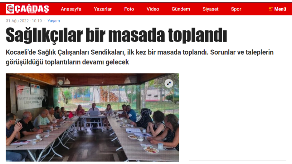 Çağdaş Kocaeli: Sağlıkçılar Bir Masada Toplandı