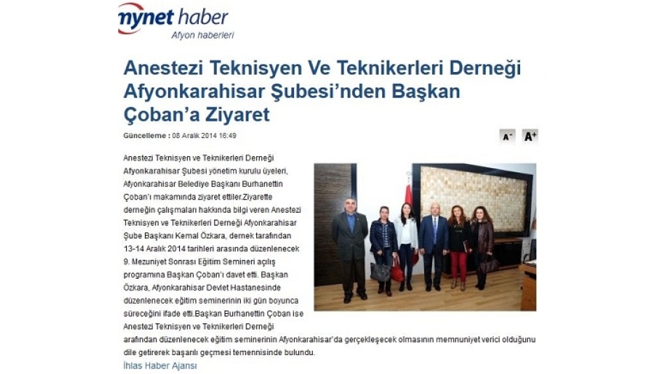 Afyon Belediye Başkanı Ziyaretimiz