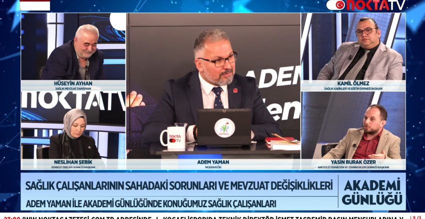 Nokta TV - Adem Yaman ile Akademi Günlüğü - Sağlık Çalışanlarının Sahadaki Sorunları ve Mevzuat Değişiklikleri